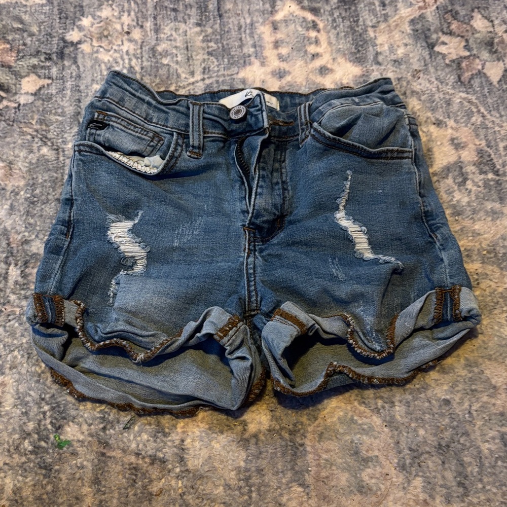 KanCan Distressed Blue Jean Shorts